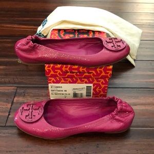GUC Fuschia Tory Burch Reva Flats 7